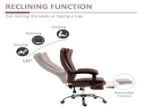 Home Office Chair Microfibre Desk Chair with Reclining Function Armrests Swivel Wheels Footrest T3398P328239
