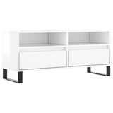 TV Cabinet High Gloss White 100x34.5x44.5 cm Engineered Wood 831246