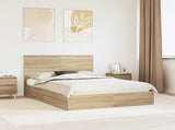 Storage Bed with Drawer Sonoma Oak 160 x 200 cm Engineered Wood 3409533