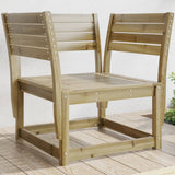 Garden Chair Natural Wood Vacuum Pressure Impregnated Pinewood 844678
