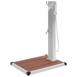 Outdoor Shower with Tray WPC Stainless Steel 3051291