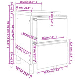 Commercial Kitchen Cabinet with 2 Drawers 50x60x96 cm 151178