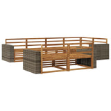 Outdoor Sofa Set 7 pcs Natural 3383487