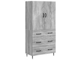 Cabinet Set 2 pcs Grey Sonoma 66 x 34.5 x 90 cm Engineered Wood 3416643