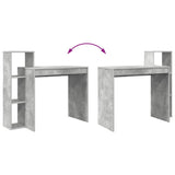 Desk with Shelf Concrete Grey 100 x 40 x 90 cm Engineered Wood 869317