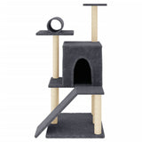 Cat Tree with Sisal Scratching Posts Dark Grey 110.5 cm 172063