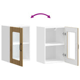 Kitchen Wall Cabinet with Glass Door Lucca Artisan Oak 853776