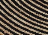 Handmade Rug Jute with Spiral Design Black 150 cm 133721