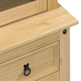 Glass Display Cabinet Corona 100x48.5x179 cm Solid Wood Pine 4005681