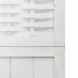Room Divider 4 Panels White Solid Wood Paulownia 358722