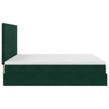 Ottoman Bed with Mattresses Dark Green 160x200cm Velvet 3313412