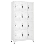 Locker Cabinet with 12 Compartments 90x45x180 cm 244476