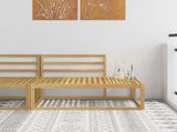 Outdoor End Sofa White 115 x 83 x 73 cm Solid Acacia Wood 901555
