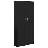 Book Cabinet Black 82,5x30,5x185,5 cm Engineered Wood 802733