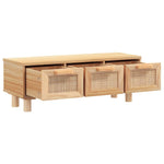 ZNTS Coffee Table Brown 80x40x30 cm Engineered Wood&Solid Wood Pine 345620