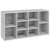 Shoe Bench Concrete Grey 103x30x55 cm Engineered Wood 803294