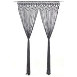 Macrame Curtain Anthracite 140x240 cm Cotton 323994