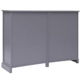 Sideboard with 10 Drawers Grey 113x30x79 cm Wood 284176