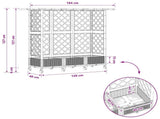 Raised Bed with Trellis and Roof Light Grey 164 x 40 x 127 cm 3423123
