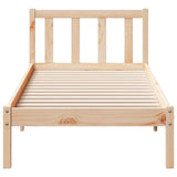 Extra Long Bed Frame without Mattress 90x210 cm Solid Wood Pine 852430