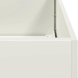 Planter White 80x80x80 cm Steel 860781