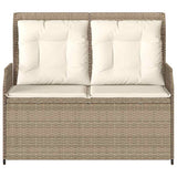 Garden Bench Beige Poly Rattan 3394462