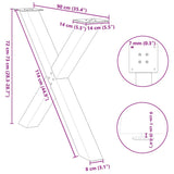 Dining Table Legs X-Shaped 2 pcs Anthracite 90x cm Steel 4012986