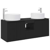 Bathroom Cabinet Set 3 pcs Black 49.5 x 44.5 x 65.5 cm 3405738