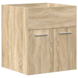 Bathroom Sink Cabinet with Built-in Basin and Faucet Sonoma Oak 3325013