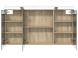 Bathroom Mirror Cabinet with Door Sonoma Oak 100 x 14.5 x 70 cm 889129