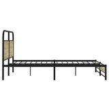 Metal Bed Frame without Mattress Sonoma Oak 180x200 cm Super King 3318689
