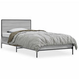 Bed Frame without Mattress Grey Sonoma 75x190 cm Small Single 845560