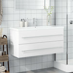 Bathroom Sink Cabinet with Built-in Basin White 3278794