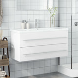 Bathroom Sink Cabinet with Built-in Basin White 3278794