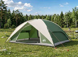 Camping Tent with Rainfly Water-resistant Dome Green 4-Person 42028525