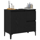 Bathroom Cabinet Black Oak 65 x 33 x 60 cm Engineered Wood 862812