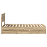 Bed Frame with Drawer Sonoma Oak 100 x 200 cm Engineer Wood 3408014