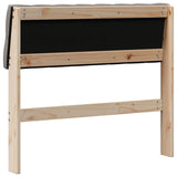 Upholstered Headboard Taupe 90 cm Solid Pine Wood 879197