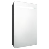LED Bathroom Mirror Cabinet Shining Black 60x11x80 cm 326504
