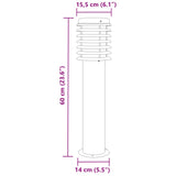 Outdoor Floor Lamps 3pcs Black 60 cm Stainless Steel 4006362