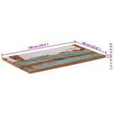 Rectangular Table Top 60x100 cm 25-27 mm Solid Reclaimed Wood 286056