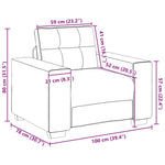 Sofa Chair with Cushion Dark grey Faux leather 4105109