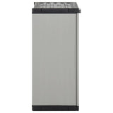 340987 Garden Waste Cabinet Grey and Black 68x40x85 cm PP