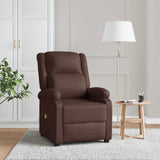 Massage Chair Brown Faux Leather 340164