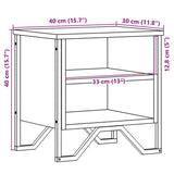 Bedside Cabinet Sonoma Oak 2 pcs 40x30x40 cm Engineered Wood 848497