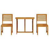 Garden Bistro Set 3 pcs Brown Solid acacia wood 3328694