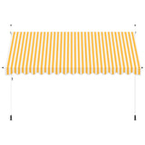 Manual Retractable Awning 400 cm Orange and White Stripes 43236