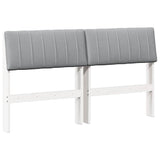 Upholstered Headboard Light Grey 135 cm Solid Pine Wood 879238