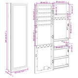 Mirror Jewellery Cabinet with LED Lights Wall Mounted 353255