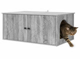 Cat House Grey Sonoma 85 x 55 x 50 cm Engineered Wood 8000731